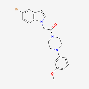 molecular formula C21H22BrN3O2 B11138137 2-(5-bromo-1H-indol-1-yl)-1-[4-(3-methoxyphenyl)piperazin-1-yl]ethanone 