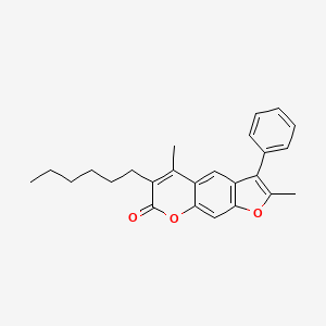 6-hexyl-2,5-dimethyl-3-phenyl-7H-furo[3,2-g]chromen-7-one