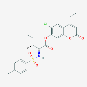 6-chloro-4-ethyl-2-oxo-2H-chromen-7-yl N-[(4-methylphenyl)sulfonyl]-L-isoleucinate