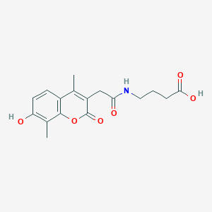 4-{[(7-hydroxy-4,8-dimethyl-2-oxo-2H-chromen-3-yl)acetyl]amino}butanoic acid