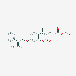 ethyl 3-{4,8-dimethyl-7-[(2-methyl-1-naphthyl)methoxy]-2-oxo-2H-chromen-3-yl}propanoate