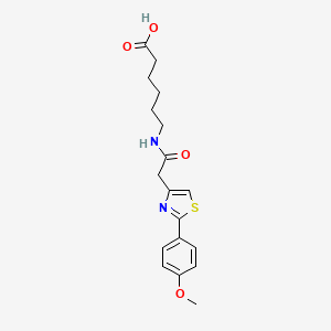 6-({[2-(4-Methoxyphenyl)-1,3-thiazol-4-yl]acetyl}amino)hexanoic acid