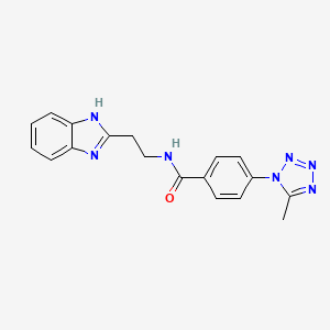 N-[2-(1H-1,3-benzimidazol-2-yl)ethyl]-4-(5-methyl-1H-1,2,3,4-tetraazol-1-yl)benzamide