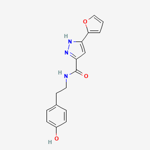 5-(2-furyl)-N-(4-hydroxyphenethyl)-1H-pyrazole-3-carboxamide