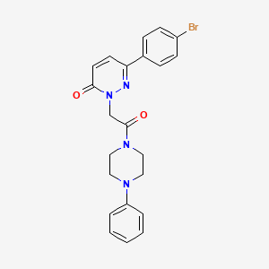 molecular formula C22H21BrN4O2 B11138214 6-(4-bromophenyl)-2-[2-oxo-2-(4-phenylpiperazino)ethyl]-3(2H)-pyridazinone 