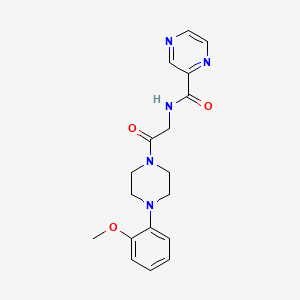 N-{2-[4-(2-methoxyphenyl)piperazino]-2-oxoethyl}-2-pyrazinecarboxamide