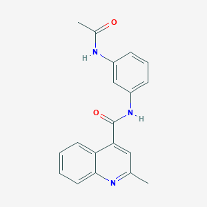 N-(3-acetamidophenyl)-2-methylquinoline-4-carboxamide