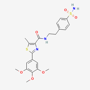 5-methyl-N-[2-(4-sulfamoylphenyl)ethyl]-2-(3,4,5-trimethoxyphenyl)-1,3-thiazole-4-carboxamide