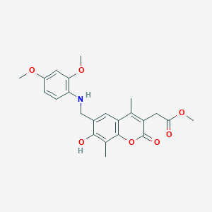 methyl (6-{[(2,4-dimethoxyphenyl)amino]methyl}-7-hydroxy-4,8-dimethyl-2-oxo-2H-chromen-3-yl)acetate