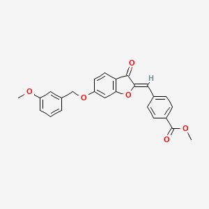 molecular formula C25H20O6 B11138265 methyl 4-{[6-[(3-methoxybenzyl)oxy]-3-oxo-1-benzofuran-2(3H)-yliden]methyl}benzoate 