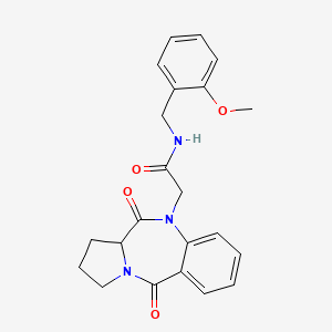 2-(5,11-dioxo-2,3,11,11a-tetrahydro-1H-pyrrolo[2,1-c][1,4]benzodiazepin-10(5H)-yl)-N-(2-methoxybenzyl)acetamide