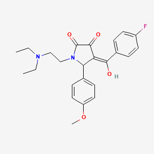 1-[2-(diethylamino)ethyl]-4-[(4-fluorophenyl)carbonyl]-3-hydroxy-5-(4-methoxyphenyl)-1,5-dihydro-2H-pyrrol-2-one