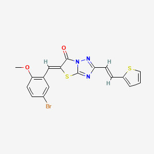 (5Z)-5-(5-bromo-2-methoxybenzylidene)-2-[(E)-2-(thiophen-2-yl)ethenyl][1,3]thiazolo[3,2-b][1,2,4]triazol-6(5H)-one