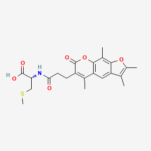 S-methyl-N-[3-(2,3,5,9-tetramethyl-7-oxo-7H-furo[3,2-g]chromen-6-yl)propanoyl]-D-cysteine