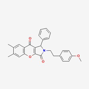 2-[2-(4-Methoxyphenyl)ethyl]-6,7-dimethyl-1-phenyl-1,2-dihydrochromeno[2,3-c]pyrrole-3,9-dione