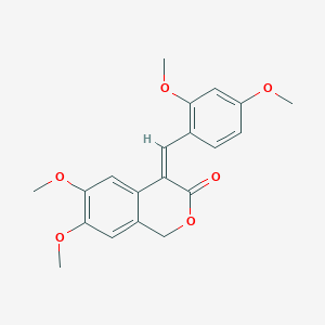 molecular formula C20H20O6 B11138312 (4Z)-4-(2,4-dimethoxybenzylidene)-6,7-dimethoxy-1,4-dihydro-3H-isochromen-3-one 