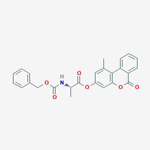 molecular formula C25H21NO6 B11138337 (1-methyl-6-oxobenzo[c]chromen-3-yl) (2S)-2-(phenylmethoxycarbonylamino)propanoate 