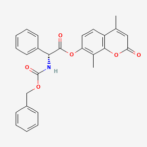 molecular formula C27H23NO6 B11138341 4,8-dimethyl-2-oxo-2H-chromen-7-yl (2R)-{[(benzyloxy)carbonyl]amino}(phenyl)ethanoate 