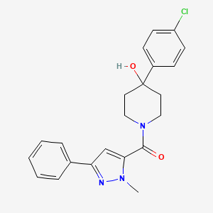 [4-(4-chlorophenyl)-4-hydroxypiperidino](1-methyl-3-phenyl-1H-pyrazol-5-yl)methanone