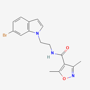 N-[2-(6-bromo-1H-indol-1-yl)ethyl]-3,5-dimethyl-4-isoxazolecarboxamide