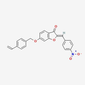 (2Z)-6-[(4-ethenylbenzyl)oxy]-2-(4-nitrobenzylidene)-1-benzofuran-3(2H)-one