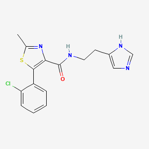 5-(2-chlorophenyl)-N-[2-(1H-imidazol-4-yl)ethyl]-2-methyl-1,3-thiazole-4-carboxamide