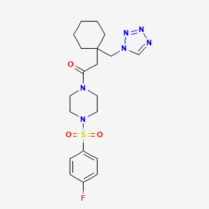 1-{4-[(4-fluorophenyl)sulfonyl]piperazin-1-yl}-2-[1-(1H-tetrazol-1-ylmethyl)cyclohexyl]ethanone