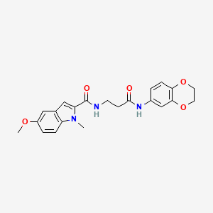 N-[3-(2,3-dihydro-1,4-benzodioxin-6-ylamino)-3-oxopropyl]-5-methoxy-1-methyl-1H-indole-2-carboxamide