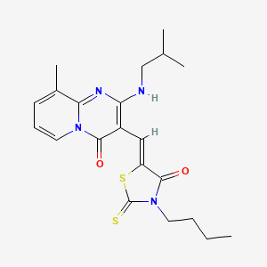 3-[(Z)-(3-butyl-4-oxo-2-thioxo-1,3-thiazolidin-5-ylidene)methyl]-9-methyl-2-[(2-methylpropyl)amino]-4H-pyrido[1,2-a]pyrimidin-4-one