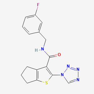 N-(3-fluorobenzyl)-2-(1H-tetrazol-1-yl)-5,6-dihydro-4H-cyclopenta[b]thiophene-3-carboxamide