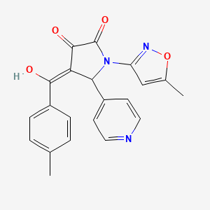 3-hydroxy-1-(5-methyl-1,2-oxazol-3-yl)-4-[(4-methylphenyl)carbonyl]-5-(pyridin-4-yl)-1,5-dihydro-2H-pyrrol-2-one