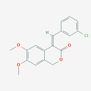 (4Z)-4-(3-chlorobenzylidene)-6,7-dimethoxy-1,4-dihydro-3H-isochromen-3-one