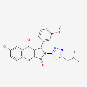 7-Chloro-1-(3-methoxyphenyl)-2-[5-(2-methylpropyl)-1,3,4-thiadiazol-2-yl]-1,2-dihydrochromeno[2,3-c]pyrrole-3,9-dione