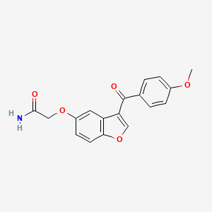 2-{[3-(4-Methoxybenzoyl)-1-benzofuran-5-yl]oxy}acetamide