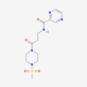 N-{3-[4-(methylsulfonyl)piperazino]-3-oxopropyl}-2-pyrazinecarboxamide