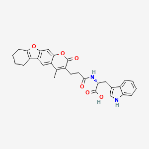 N-[3-(4-methyl-2-oxo-6,7,8,9-tetrahydro-2H-[1]benzofuro[3,2-g]chromen-3-yl)propanoyl]-D-tryptophan