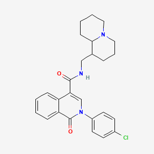 2-(4-chlorophenyl)-N-(octahydro-2H-quinolizin-1-ylmethyl)-1-oxo-1,2-dihydroisoquinoline-4-carboxamide