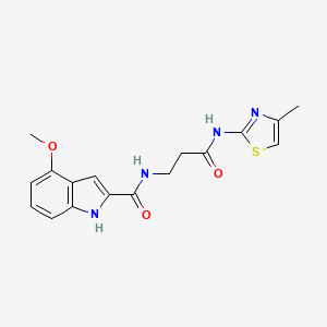 4-methoxy-N~2~-{3-[(4-methyl-1,3-thiazol-2-yl)amino]-3-oxopropyl}-1H-indole-2-carboxamide