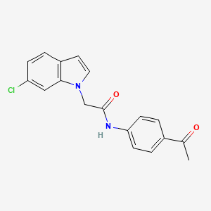 N-(4-acetylphenyl)-2-(6-chloro-1H-indol-1-yl)acetamide