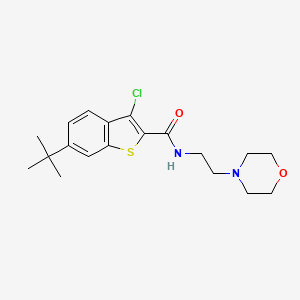 6-tert-butyl-3-chloro-N-[2-(morpholin-4-yl)ethyl]-1-benzothiophene-2-carboxamide