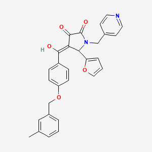 molecular formula C29H24N2O5 B11138594 5-(furan-2-yl)-3-hydroxy-4-({4-[(3-methylbenzyl)oxy]phenyl}carbonyl)-1-(pyridin-4-ylmethyl)-1,5-dihydro-2H-pyrrol-2-one 