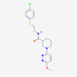 N-{2-[(4-chlorophenyl)sulfanyl]ethyl}-1-(6-methoxy-3-pyridazinyl)-3-piperidinecarboxamide