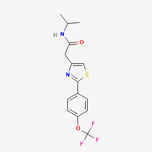 N-(propan-2-yl)-2-{2-[4-(trifluoromethoxy)phenyl]-1,3-thiazol-4-yl}acetamide