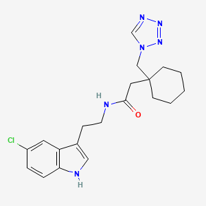 N-[2-(5-chloro-1H-indol-3-yl)ethyl]-2-[1-(1H-1,2,3,4-tetraazol-1-ylmethyl)cyclohexyl]acetamide