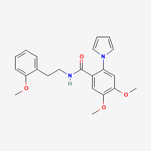 4,5-dimethoxy-N-[2-(2-methoxyphenyl)ethyl]-2-(1H-pyrrol-1-yl)benzamide