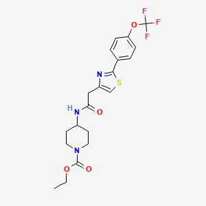 Ethyl 4-[({2-[4-(trifluoromethoxy)phenyl]-1,3-thiazol-4-yl}acetyl)amino]piperidine-1-carboxylate