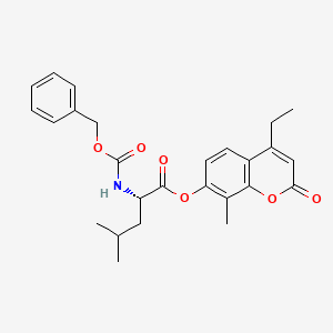 molecular formula C26H29NO6 B11138698 4-ethyl-8-methyl-2-oxo-2H-chromen-7-yl N-[(benzyloxy)carbonyl]-L-leucinate 