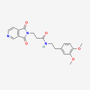 molecular formula C20H21N3O5 B11138717 N-(3,4-dimethoxyphenethyl)-3-(1,3-dioxo-1,3-dihydro-2H-pyrrolo[3,4-c]pyridin-2-yl)propanamide 