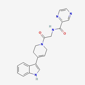 N-{2-[4-(1H-indol-3-yl)-3,6-dihydro-1(2H)-pyridinyl]-2-oxoethyl}-2-pyrazinecarboxamide