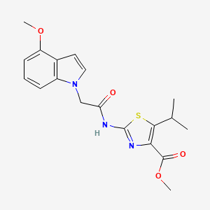 methyl 5-isopropyl-2-{[2-(4-methoxy-1H-indol-1-yl)acetyl]amino}-1,3-thiazole-4-carboxylate